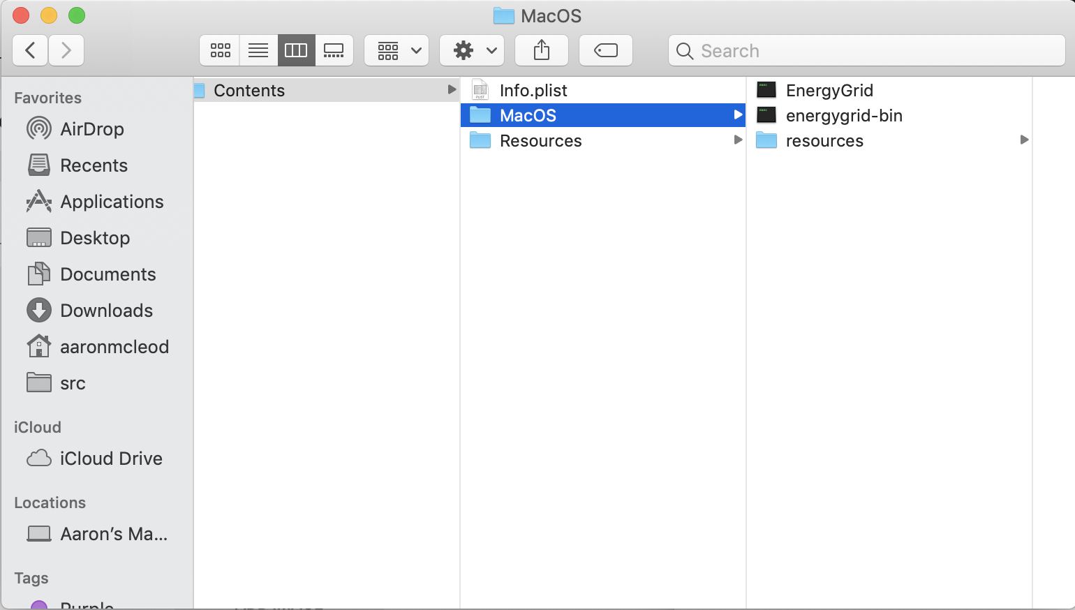 MacOS folder layout in Mac binary