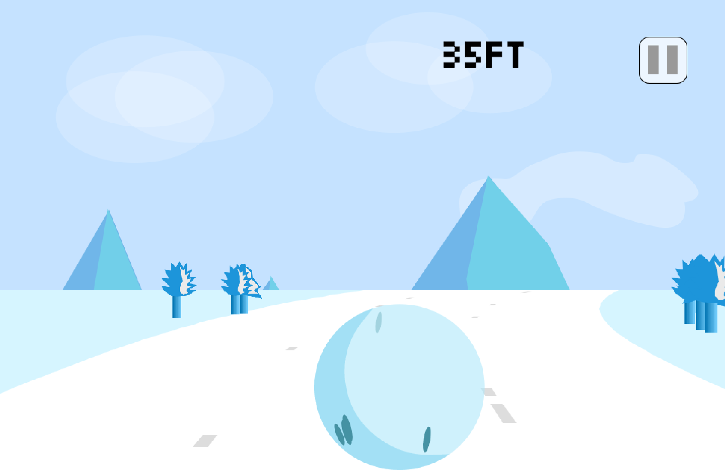 Example of a procedurally generated right curve in the track