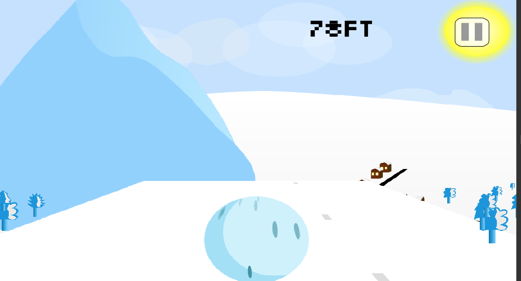 Image of game with a flat snow track